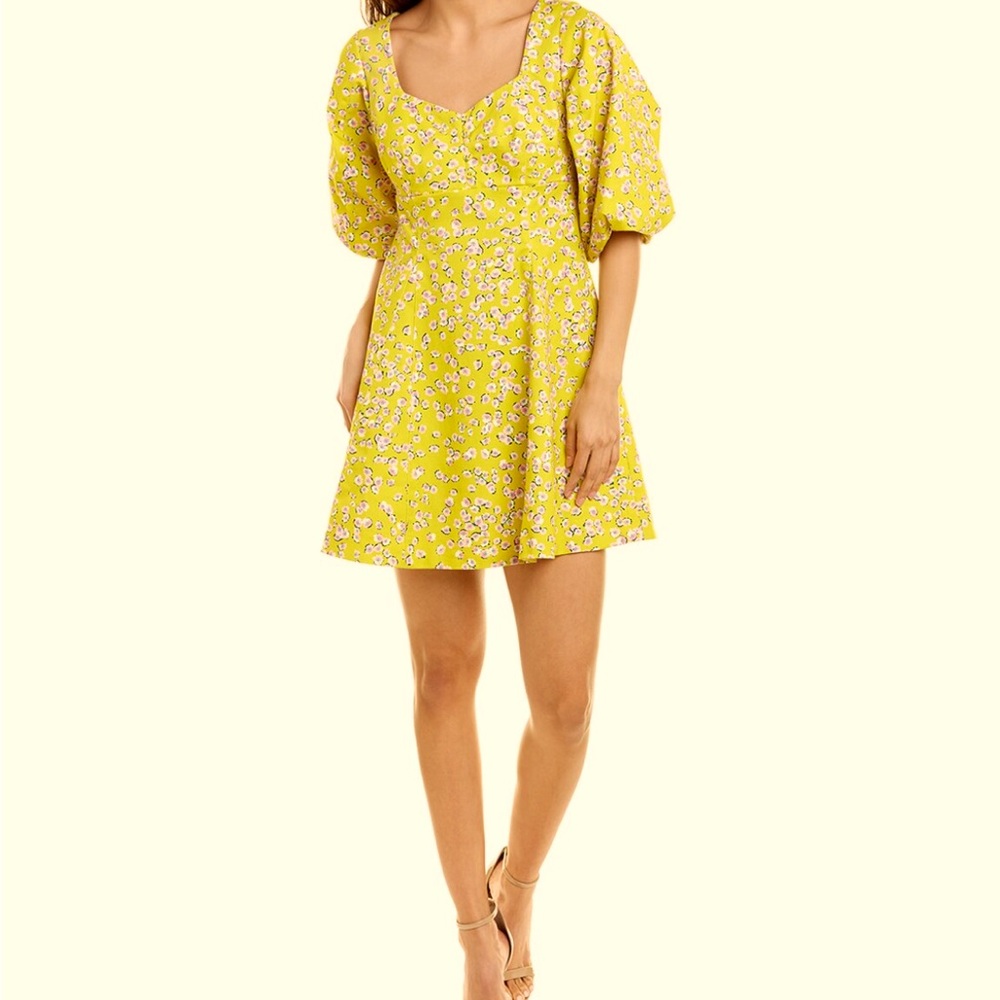 Nicholas Yellow Floral Women's Dress